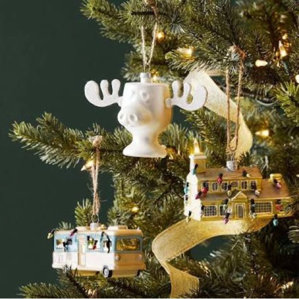 Pottery Barn National Lampoons Christmas Vacation Set of 3 ornaments BNIB